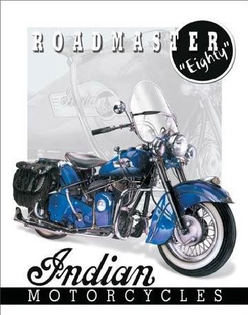 Μεταλλική πινακίδα INDIAN MOTORCYCLES - 1951 ROADMASTER