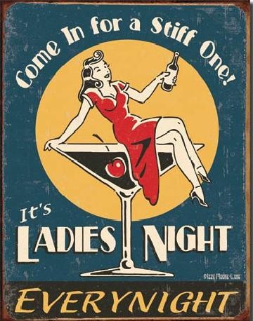 Metallikyltti MOORE - Ladies Night