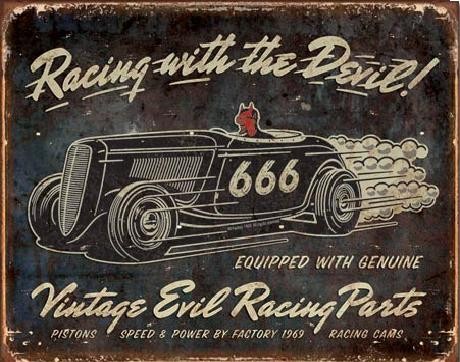 Μεταλλική πινακίδα VINTAGE - Evil Racing