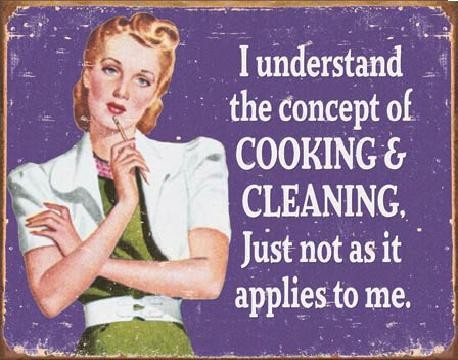 Μεταλλική πινακίδα EPHEMERA - Cooking and Cleaning