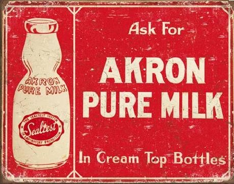 Metallikyltti AKRON - Pure Milk