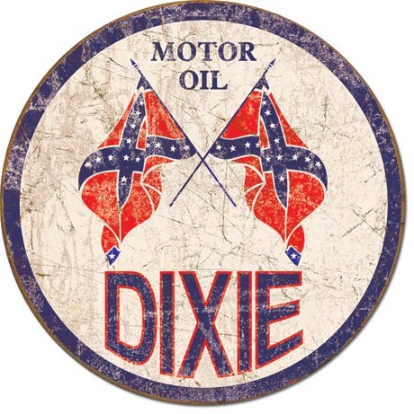 Metallikyltti DIXIE GAS - Weathered Round
