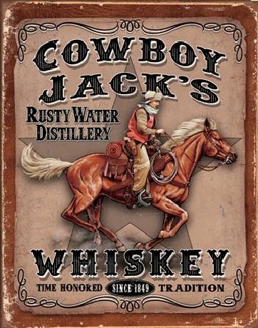 Μεταλλική πινακίδα COWBOYS JACK'S - Whiskey