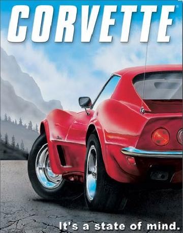 Μεταλλική πινακίδα CORVETTE - state of mind