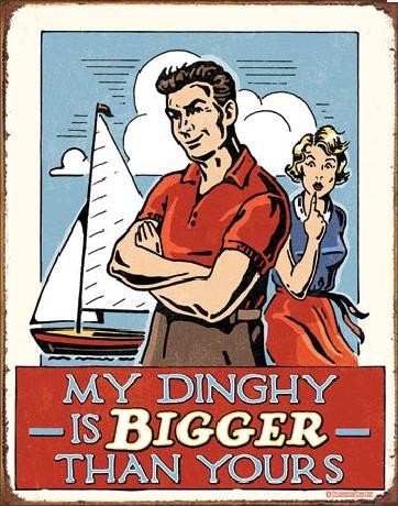 Μεταλλική πινακίδα MY DINGHY - Bigger Than Yours