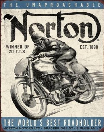 Metallikyltti NORTON - winner