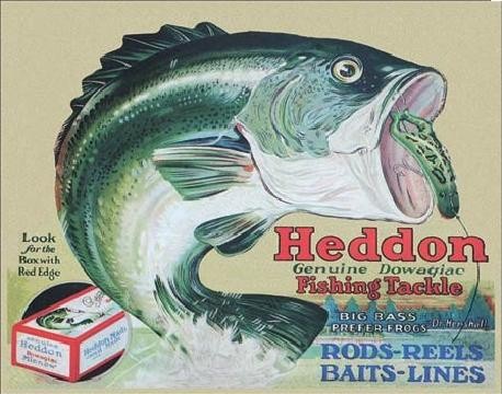 Metallikyltti HEDDON - frogs
