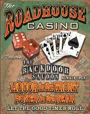 Μεταλλική πινακίδα ROADHOUSE BAR & CASINO