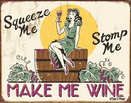 Metallikyltti MOORE - make me wine