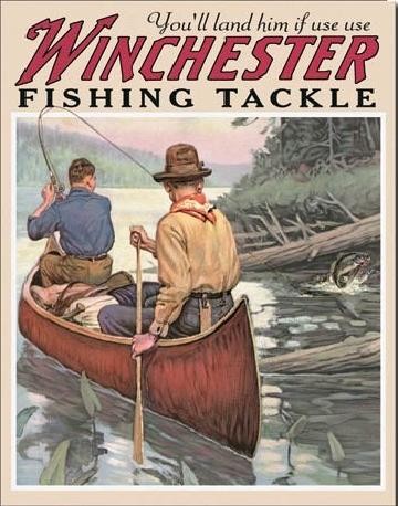 Μεταλλική πινακίδα WIN - fishing tackle
