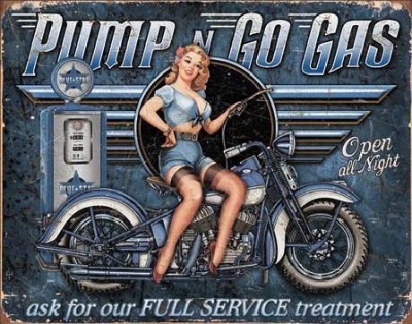 Metallikyltti PUMP N GO GAS