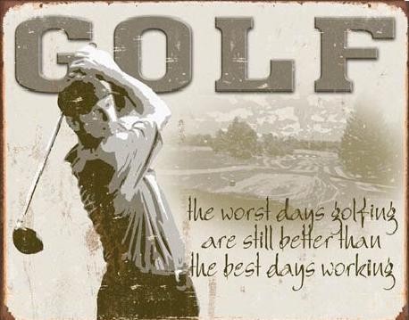 Metallikyltti GOLF - best days