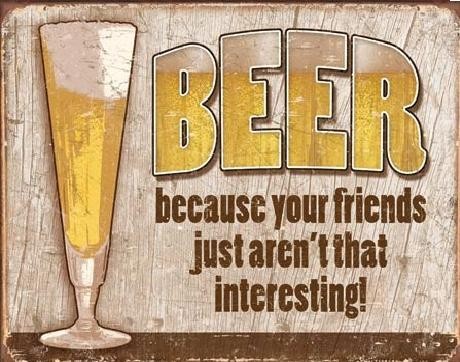 Mеталеві знак BEER - your friends