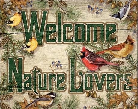 Μεταλλική πινακίδα WELCOME NATURE LOVERS