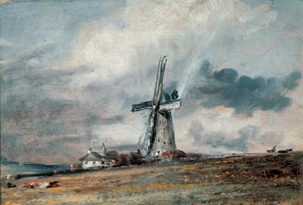 Art Print A Windmill on the Downs near Brighton