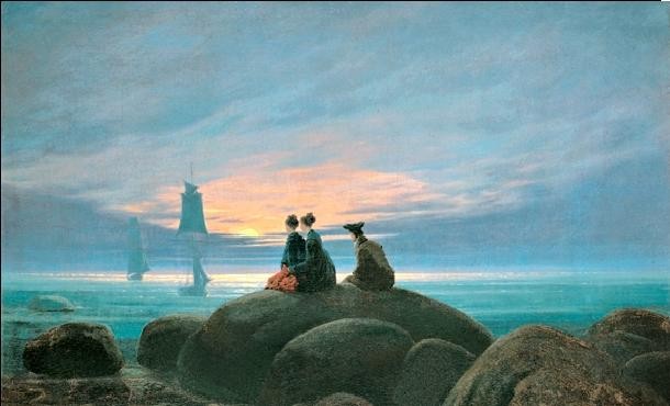 Moonrise Over the Sea, 1822 Картина