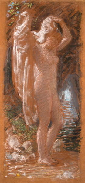 Плакат Study for 'A Bather', c.1891