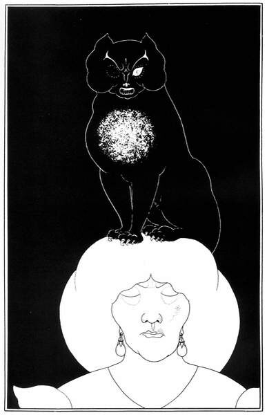 Плакат Illustration from The Black Cat, 1895