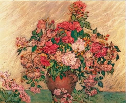 Vase with Pink Roses, 1890 Картина