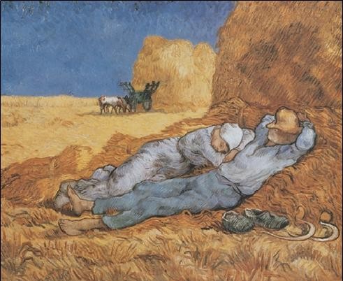 Εκτύπωση τέχνης Noon: Rest from Work, 1890
