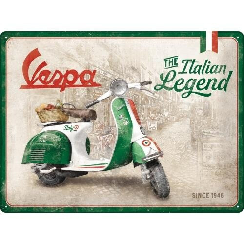 Μεταλλική πινακίδα Vespa The Italian Legend