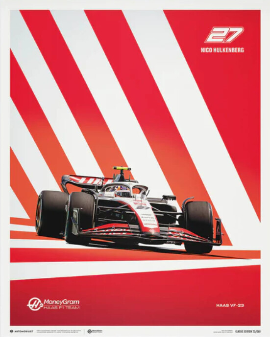Εκτύπωση τέχνης MoneyGram Haas F1 Team - Nico Hulkenberg - 2023