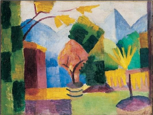 Art Print Garden on Lake Thun