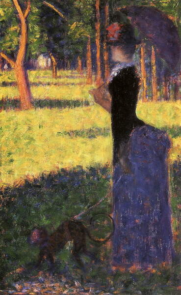 Плакат Study for La Grande Jatte: Woman with a Monkey, 1884