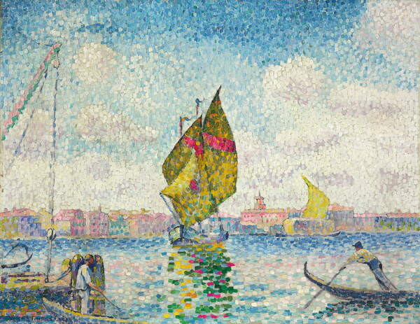 Плакат Sailboats on Giudecca or Venice, Marine; Barques a voiles sur la Giudecca or Venise, Marine, 1903-1905