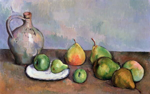 Плакат Still Life with Pitcher and Fruit, 1885-87