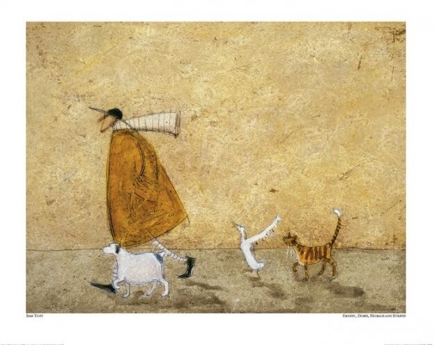 Taidejuliste Sam Toft - Ernest, Doris, Horace And Stripes