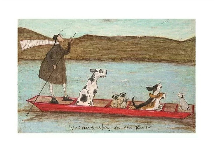 Sam Toft - Woofing Along on the River Картина