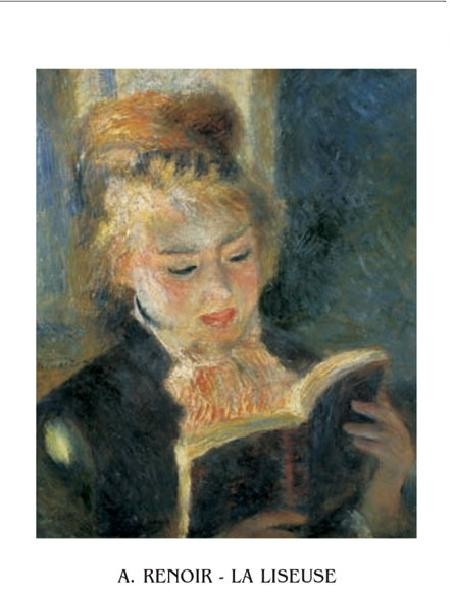 Εκτύπωση τέχνης The Reader - Young Woman Reading a Book, 1876
