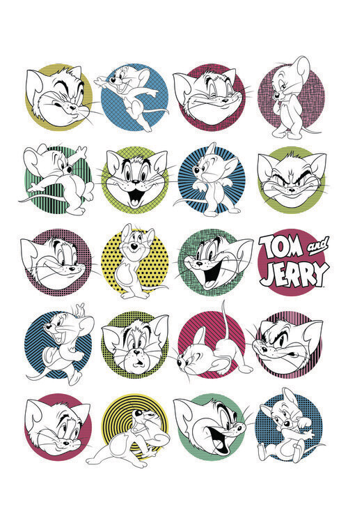 Плакат Tom & Jerry - Badges