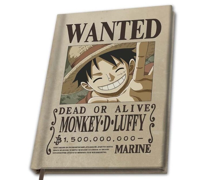 Σημειωματάριο One Piece - Wanted Luffy
