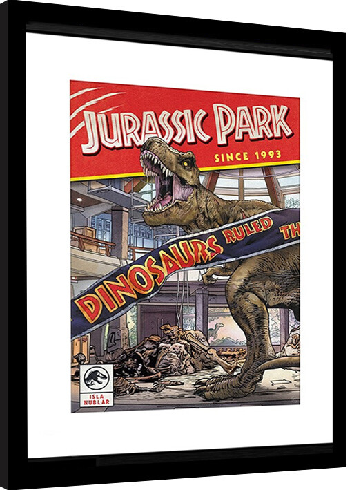 Framed Poster Jurassic Park - Comics