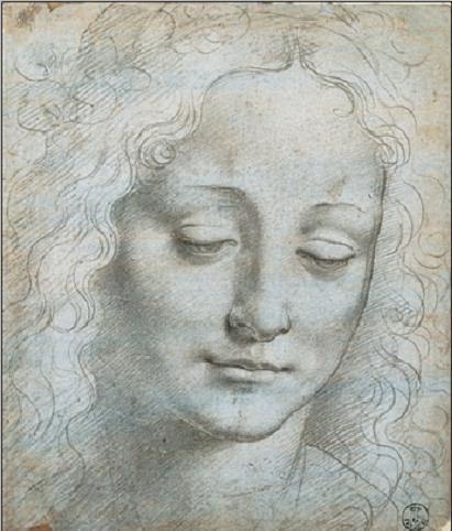 Εκτύπωση τέχνης Leonardo da Vinci - Head of a Young Woman