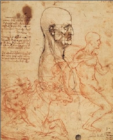 Profile of a man and study of two riders Картина