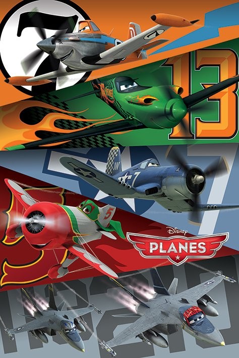 Poster Planes - Colours and numbers