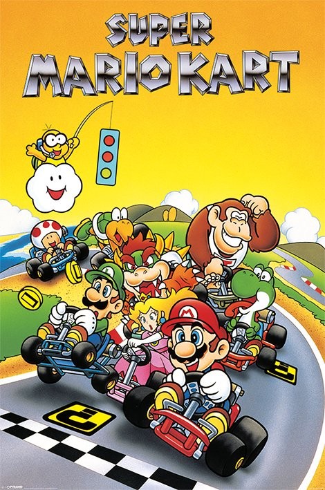 Плакат Super Mario Kart - Retro