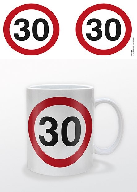 Κούπα Geburtstag - 30 Traffic Sign