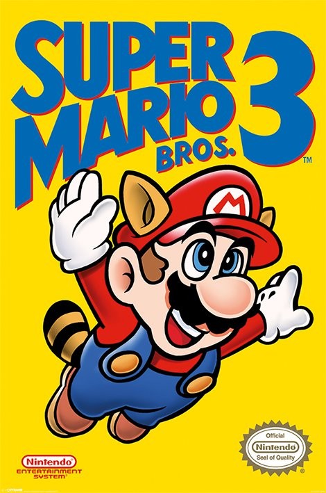 Poster Super Mario NES Cover Wall Art 3+1 FREE