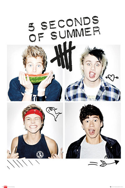 Poster 5 Seconds of Summer - Squares | Wall Art | 3+1 FREE