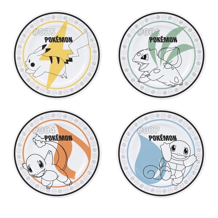 Lautaset Pokemon - Starters + Pikachu