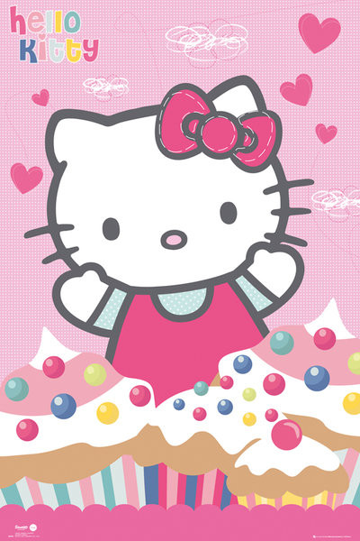 Poster Hello Kitty - Cupcakes
