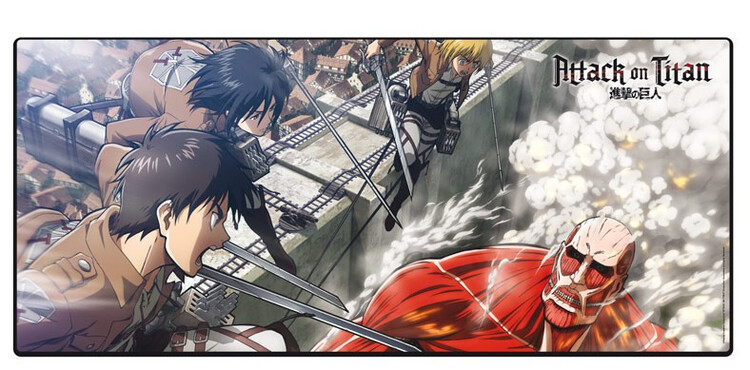 Mouse pad για παιχνίδια Attack on Titan - Eren vs Colossal Titan