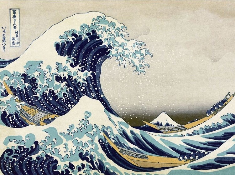 Hokusai - Great Wave of Kanagawa Картина