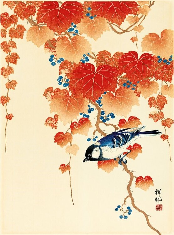 Художествен печат Bird and Red