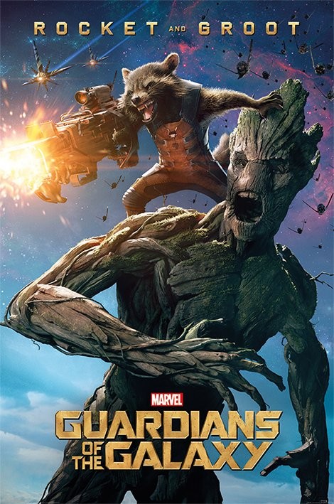 Плакат Guardians Of The Galaxy - Rocket & Groot