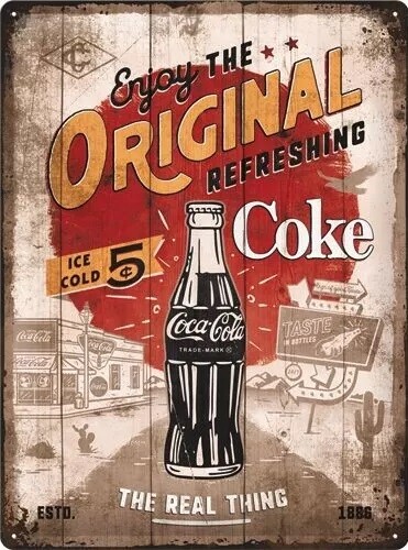 Coca-Cola - Original Coke - Route 66 | Collectible retro metal